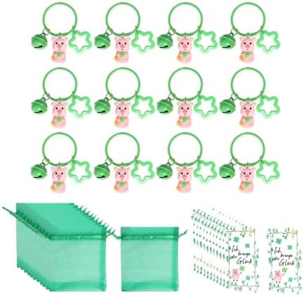 12 Pcs St Patrick Day Keychains Party Favor Set