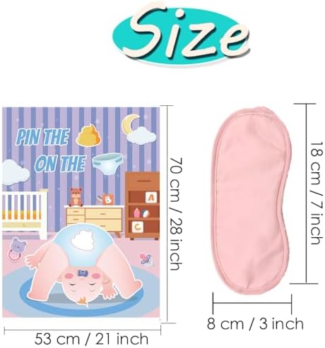 Roscid Pin The Sticker on The Diaper Game Set