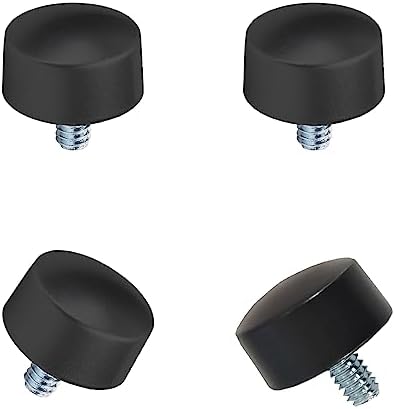 4 Pcs Black Plastic Curtain Rod Finials for 34 Inch Rods