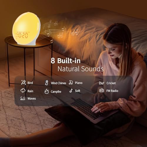 Ecobre Sunrise Alarm Clock with Bluetooth Speaker