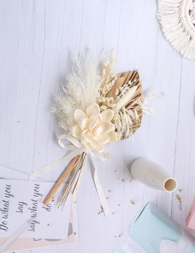 Xins Convey Dried Flowers Bouquet with Vase
