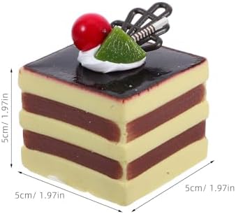 BESTOYARD Artificial Square Cream Fruit Cake Model