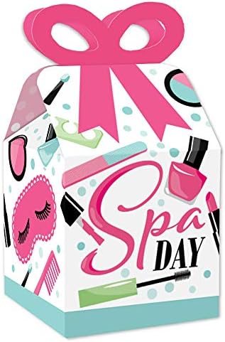 Big Dot of Happiness Spa Day Bow Box Set of 12