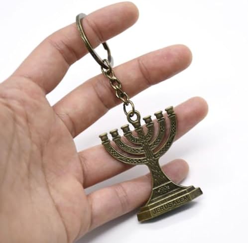 20 Pcs Hanukkah Key Ring Metal Tote Purse Ornaments