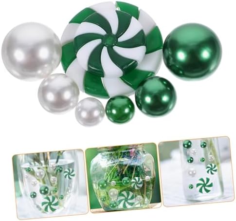PRETYZOOM Christmas Floating Candle Decorations and Acrylic Beads Vase Filler
