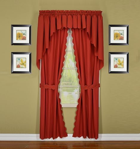 Todays Curtain CA2003K Orleans 38 Inch Swag Pair Tambour Scallop Edge Curtain
