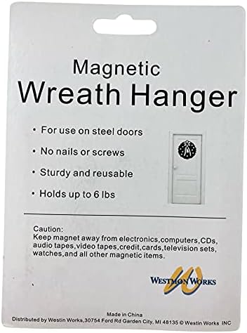 Magnetic Wreath Hanger Hook for Metal Doors Set of 2