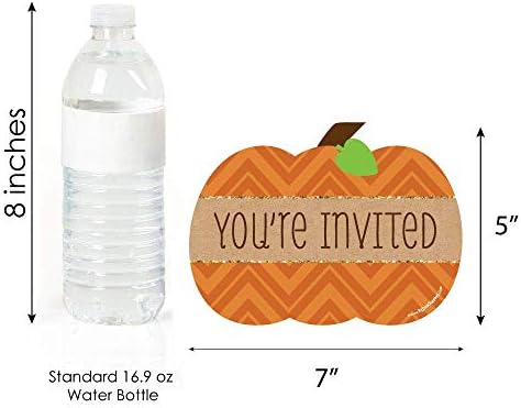 Big Dot of Happiness Pumpkin Patch Invitation Set of 12