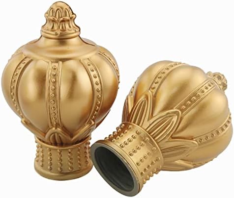2PCS Plastic Curtain Rod Finials for 26-28mm Rods