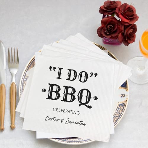 Custom BBQ Napkins for Couples and Parties
