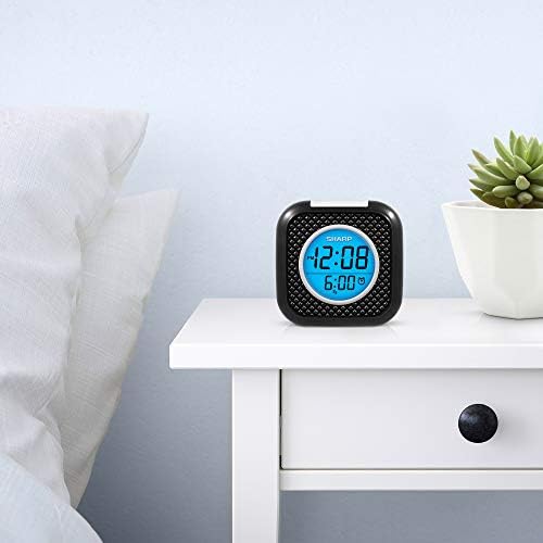 Sharp Pillow Personal Alarm Clock Vibration or Beep Alarm Black