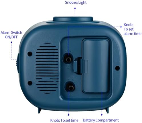 Loud Alarm Clock for Heavy Sleepers with Glow Dial and Snooze Feature