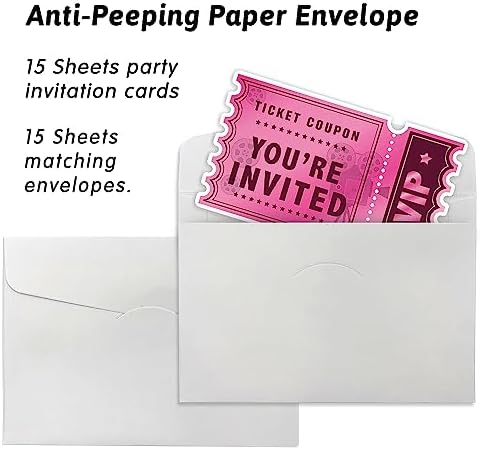 Movie Pink VIP Party Invitations Set of 15