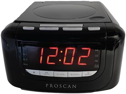 Proscan CD Clock Radio with USB Charger
