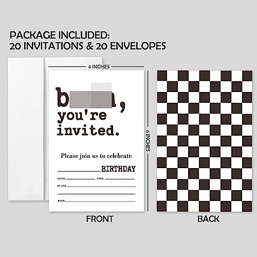 20 Sets Bro Youre Invited Boys Birthday Invitations With Envelopes