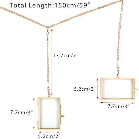 JUXYES Set of 7 Brass Wall Frames for Pressed Flowers