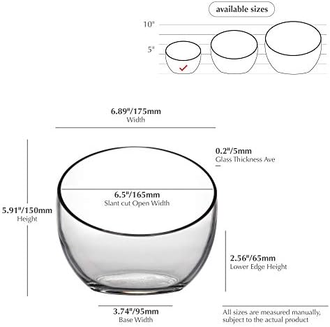 WGVI Clear Slant Cut Glass Vase 7 x 6 x 27 x 4