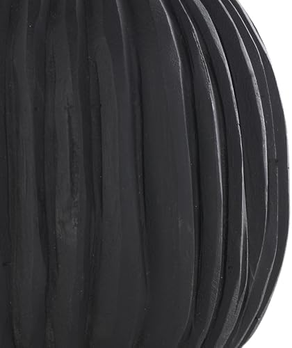 Deco 79 Black Teak Wood Decorative Orbs Set of 3