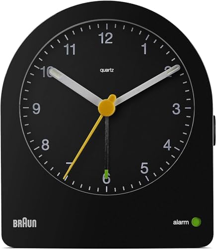 Braun Classic Analogue Alarm Clock with Snooze and Continuous Backlight