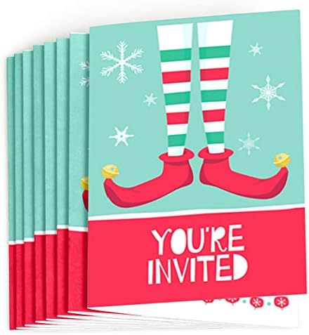 Big Dot of Happiness Elf Squad Party Invitations 8 Count