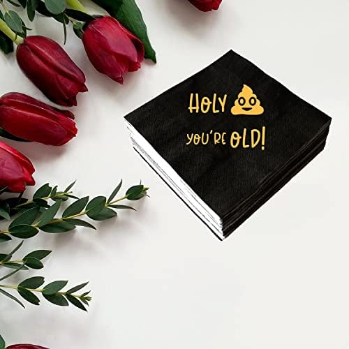 SWEETTALA Holy Youre Old Funny Birthday Napkins 50 Pack