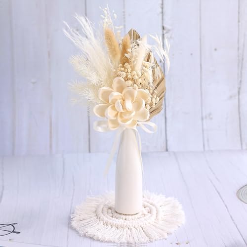 Xins Convey Dried Flowers Bouquet with Vase