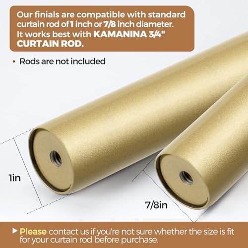 KAMANINA Top Bead Twisted Cage Finials 2pcs Warm Gold