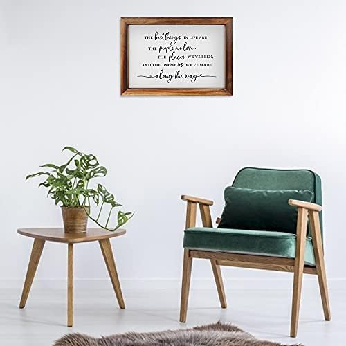 CHDITB Best Things In Life Framed Wood Sign 16x11