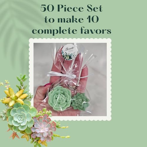 DIY Succulent Shaped Soap Favor Kit 20 Green Cactus Blossom Scented Soaps