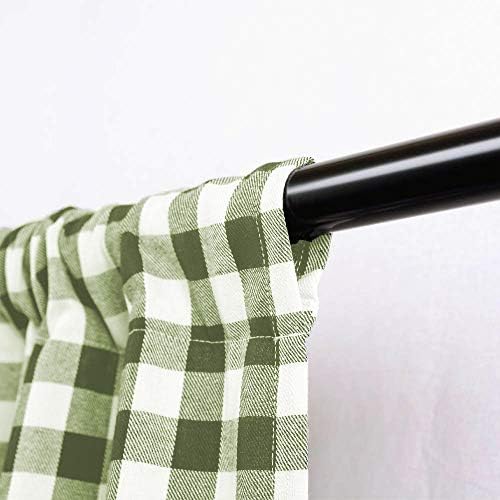 Farmhouse Curtains Buffalo Plaid Swags Panel