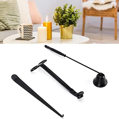 3 Piece Candle Accessory Set Black