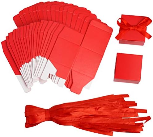 AWELL Red Candy Box Gift Favor Pack of 50