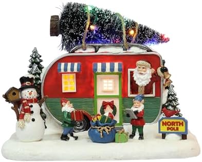 Moments in Time 73 Inch Santas Trailer LED Music Decor