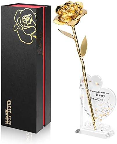 Gold Dipped Rose 24K Gold Artificial Flower Gift for Women
