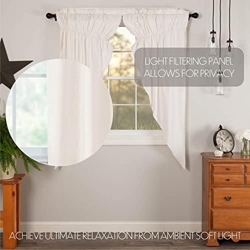 VHC Brands Farmhouse Prairie Curtains Panel Pair