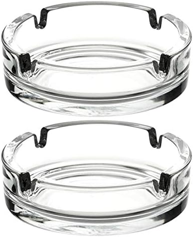 Fargus Glass Ashtrays for Cigarettes Pack of 2