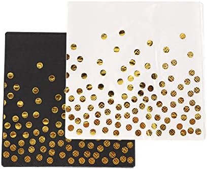 40 Pcs Gold Polka Dot Party Napkins for Wedding Birthday Graduation