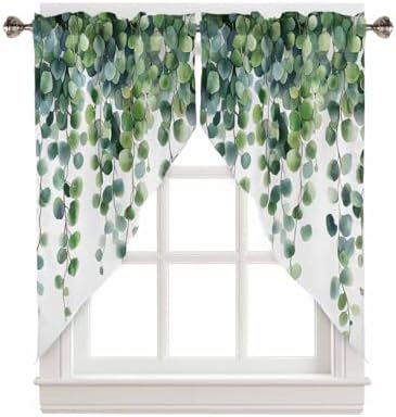 Spring Leaf Swag Curtains Pair 36x36