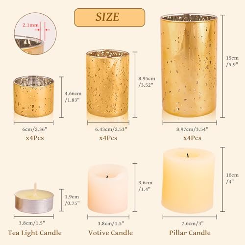 CHILL RECIPE Gold Cylinder Vase Set 12Pcs Bulk
