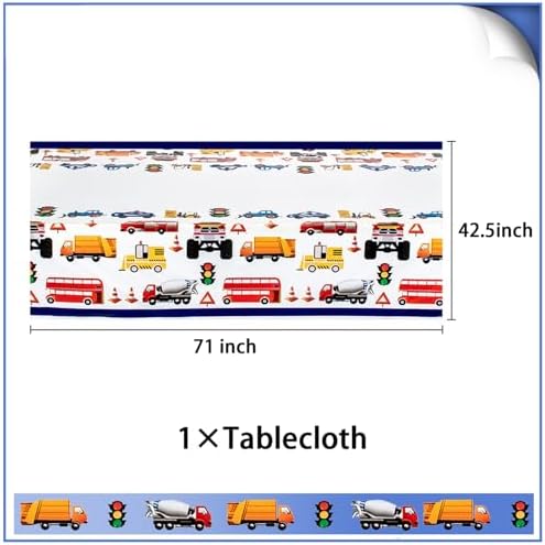 91 Pcs Transportation Party Decorations Plates Cups Napkins
