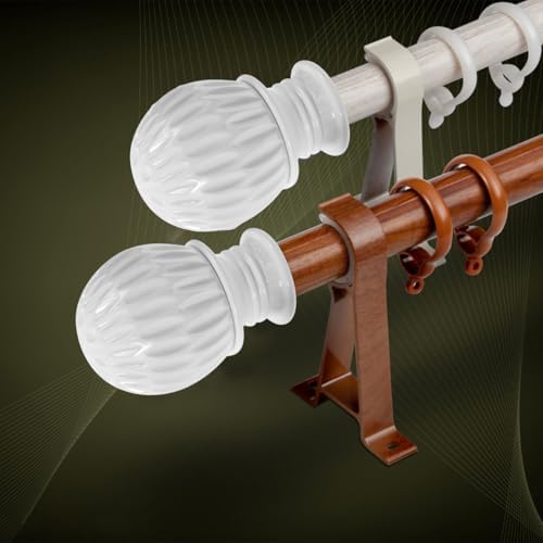 DOITOOL 2 Pcs Curtain Rod Finials Replacement for 20-22mm Diameter Rods