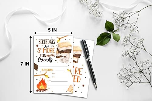 Smores Birthday Invitations 4x6 Double-sided Cards