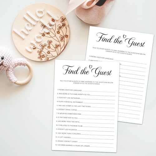 Find the Guest Baby Shower Game 30pcs