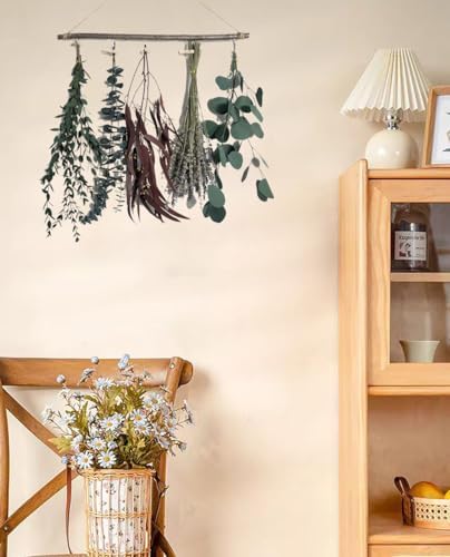 Natural Dried Flower Wall Hanging Decor Boho Farmhouse Style