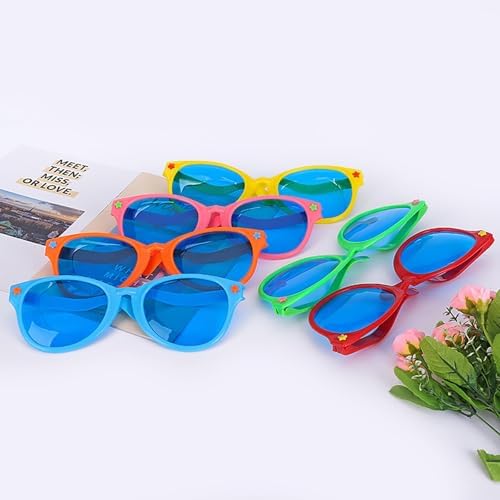 6 Pcs Jumbo Plastic Funny Party Glasses
