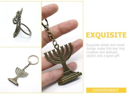 20 Pcs Hanukkah Key Ring Metal Tote Purse Ornaments