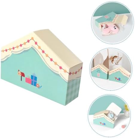 10pcs House Shaped Party Favor Boxes for Cookies Candy Treats