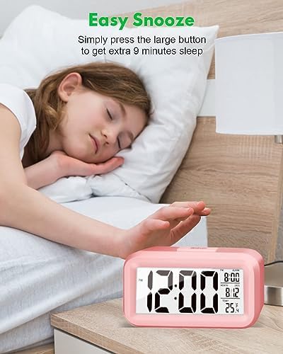 45 Inch LCD Digital Alarm Clock with Temperature and Calendar
