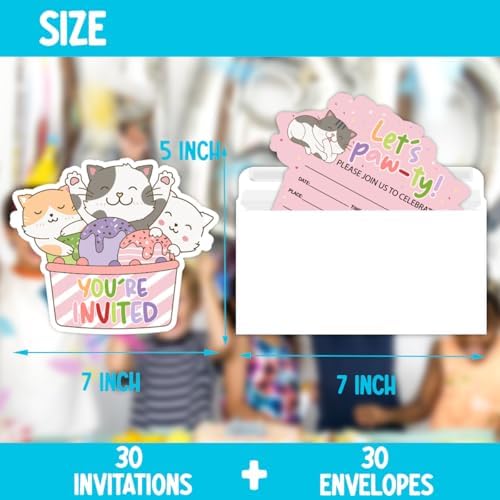 Doguiei Lets Pawty Birthday Party Invitations Cards with Envelopes