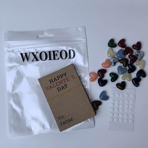 24 Pack Heart-Shaped Gem Valentine Cards